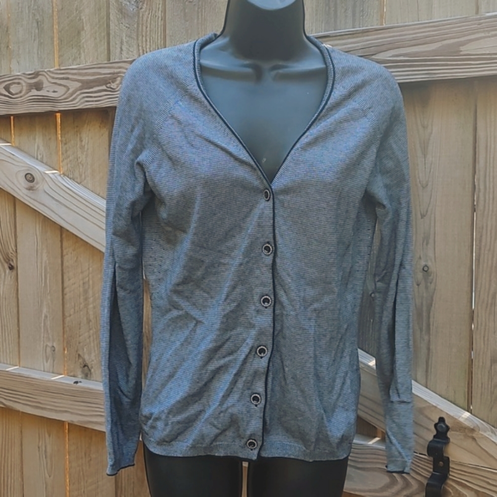 Escada Grey Knit Cardigan